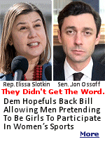 Two Democratic candidates in competitive racesRep. Elissa Slotkin of Michigan and Sen. Jon Ossoff of Georgiahave co-sponsored legislation that would permit biological males to compete in womens sports, sparking criticism from conservative circles. The bill, known as the ''Equality in Athletics Act,'' aims to amend Title IX to include gender identity, effectively allowing transgender athletes to participate in sports aligning with their gender identity.